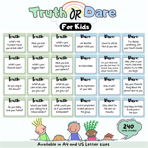 540+ Truth or Dare Questions for Kids & Family .